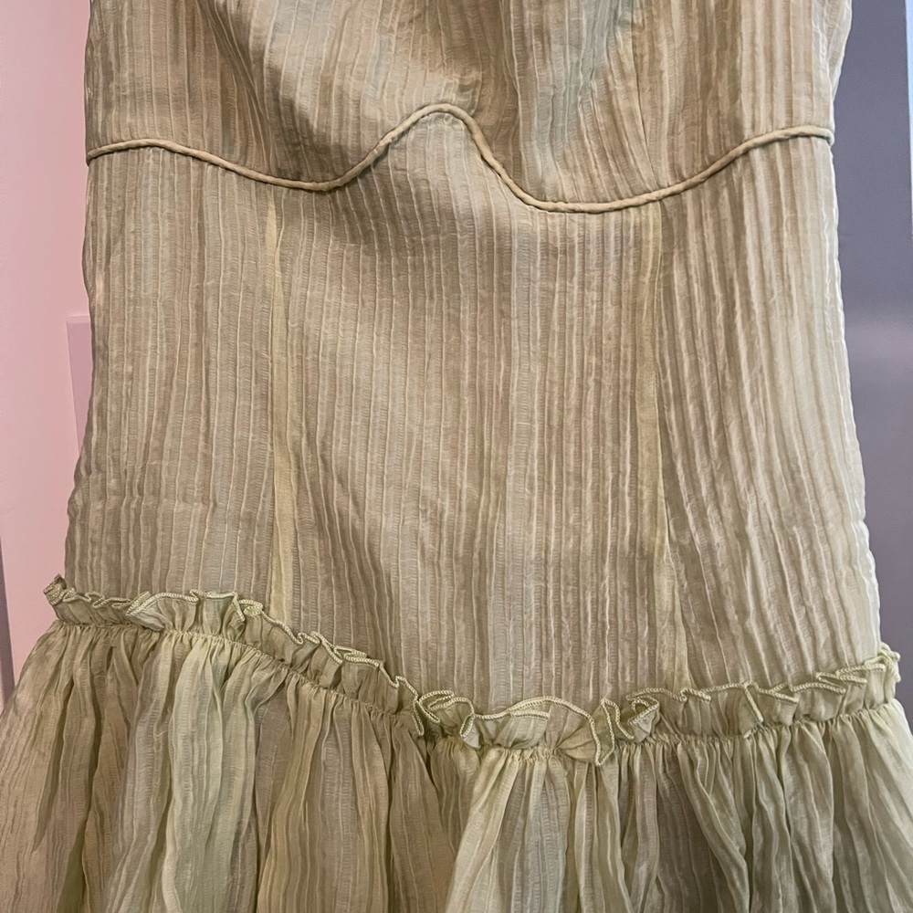 Bambini Green Spaghetti Strap mini Dress - Picture 5 of 13